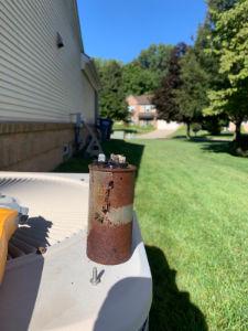 Rusted AC Capacitor Rusted AC Capacitor